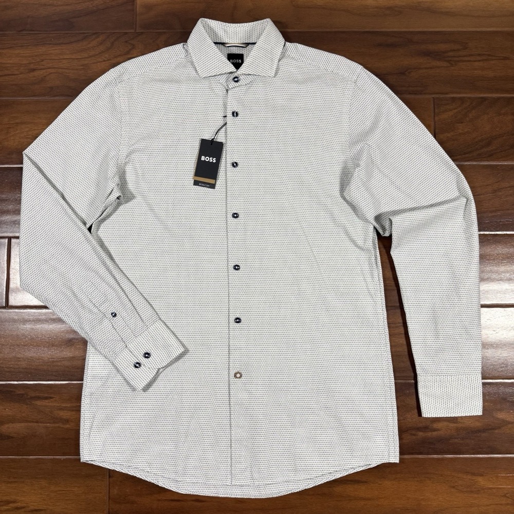 Hugo Boss Size Large / 16 L / 34‎ - 35 Max Sharp Fit Button Up Long Sleeve Shirt